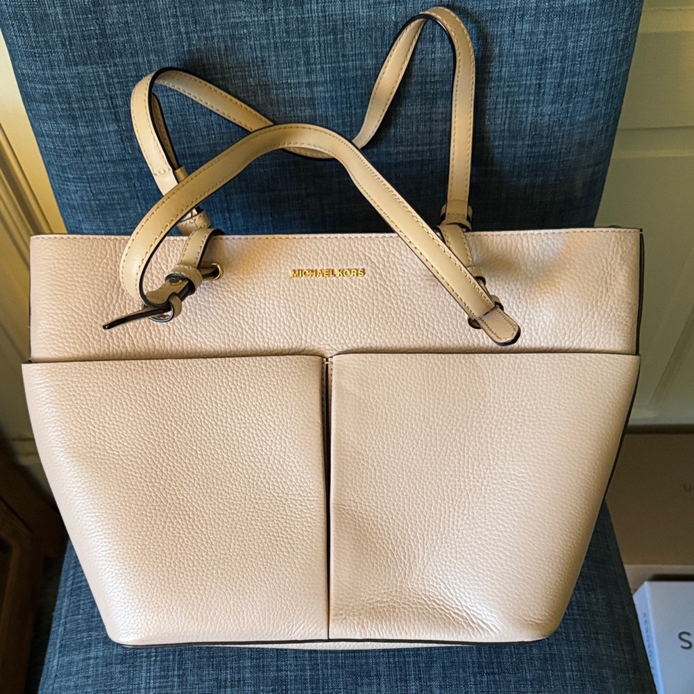 Michael Kors Cream Leather Tote